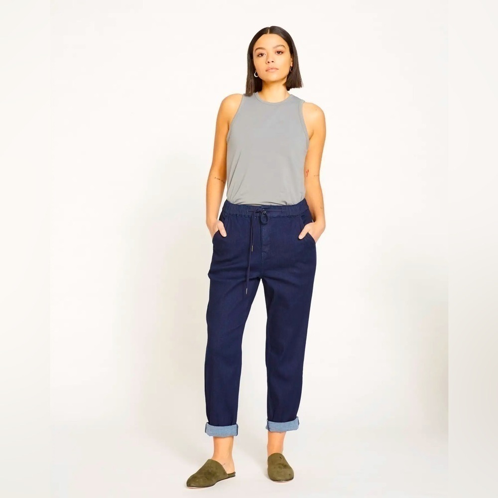 UNIVERSAL STANDARD ComfortDenim Drawstring Jean Trouser Dark Indigo S